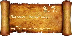 Mircsov Terézia névjegykártya
