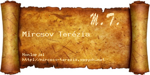 Mircsov Terézia névjegykártya