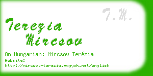 terezia mircsov business card